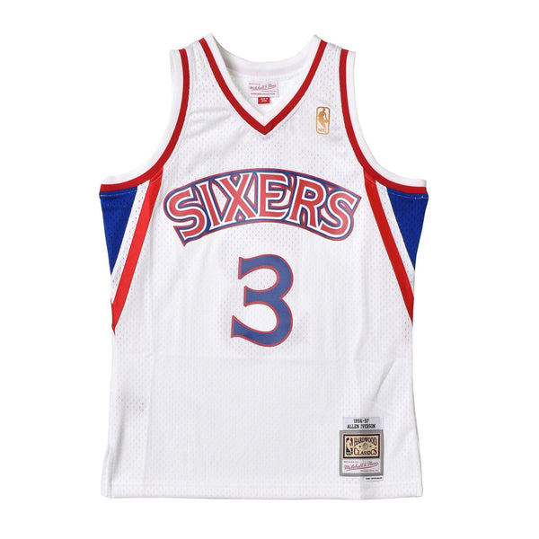 スイングマン ジャージー フィラデルフィア76ERS ホーム 1996-97 アレン アイバーソン SMJYGS18198-P76WHIT96AIV ユニフォーム ホワイト 白 ブルー 青 レッド 赤 1カラー