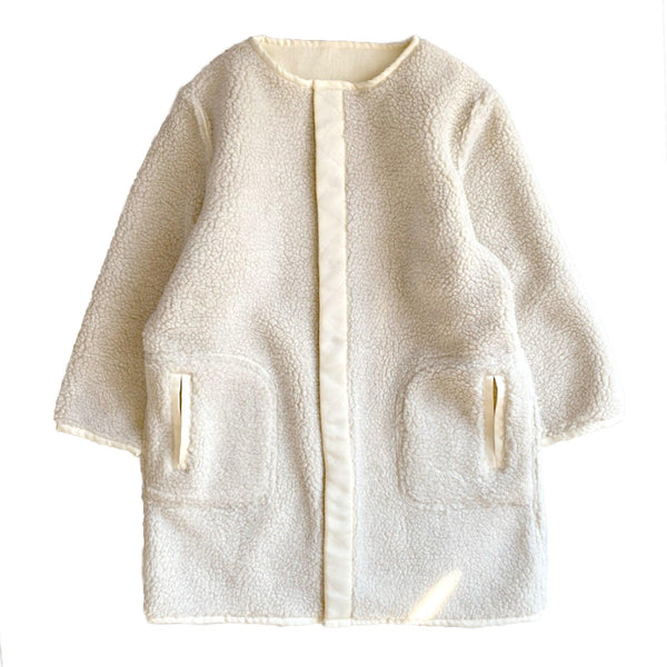 0018K ボアコート ベージュ グレー ブラウン 3カラー
