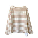 ボーダーカットソー 0027 カットソー ピンクベージュ カーキ ブルーグレー 青 レンガ 4カラー