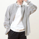 長袖シャツ 0034 ストライプシャツ 3カラー 返品無料 当日出荷