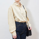 長袖シャツ 0034 ストライプシャツ 3カラー 返品無料 当日出荷