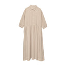 ギャザー切替ワンピース OIC-0046 シャツワンピース 3カラー