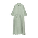 ギャザー切替ワンピース OIC-0046 シャツワンピース 3カラー