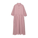 ギャザー切替ワンピース OIC-0046 シャツワンピース 3カラー