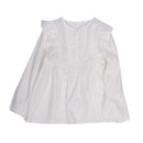 レーシーブラウス OIC-0045 長袖シャツ ホワイト 白 ブラック 黒 2カラー