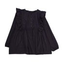 レーシーブラウス OIC-0045 長袖シャツ ホワイト 白 ブラック 黒 2カラー