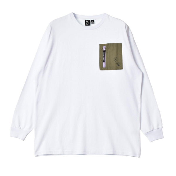 【PEANUTS】 長袖 ポケット Tシャツ RLT224803 長袖Tシャツ ブラック 黒 ホワイト 白 ベージュ 3カラー