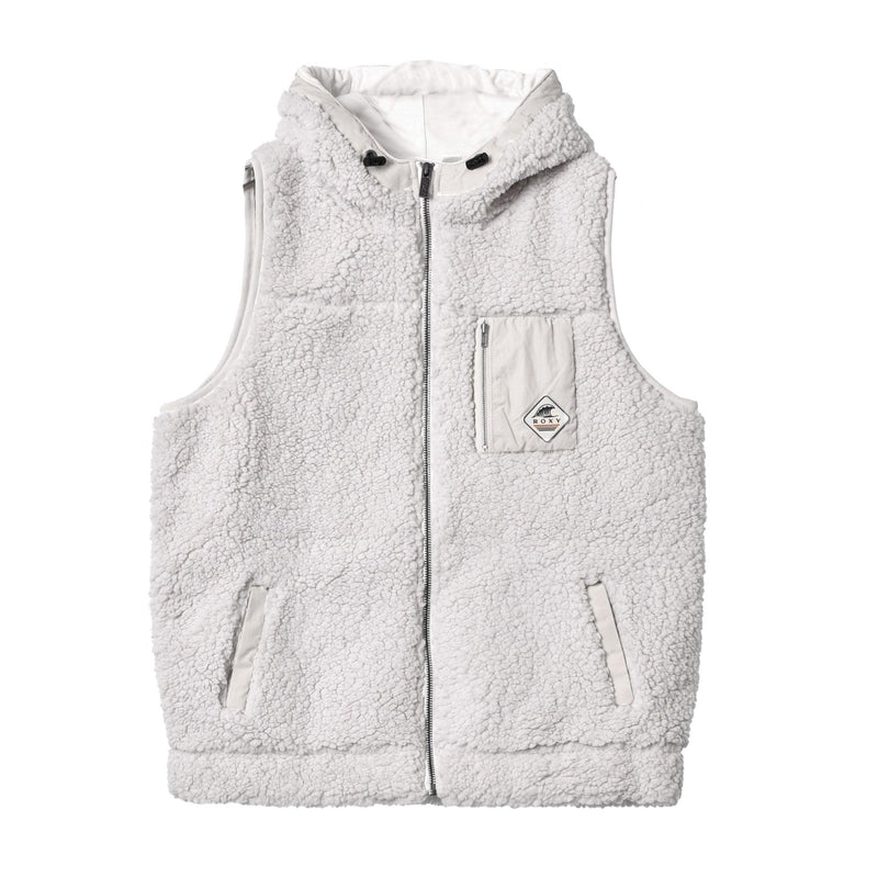 ROXY WAVES VEST ボア ベスト RZP224018 ベスト ブラック 黒 ベージュ ホワイト 白 3カラー
