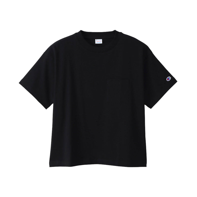 ウィメンズ ショートスリーブポケットTシャツ CW-V324 半袖Tシャツ ブラック 黒 ホワイト 白 4カラー