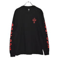 クロス スリーブ ロングTシャツ DT0103003S 長袖シャツ ブラック 黒 ホワイト 白 レッド 2カラー