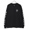 クロス スリーブ ロングTシャツ DT0103003S 長袖シャツ ブラック 黒 ホワイト 白 レッド 2カラー