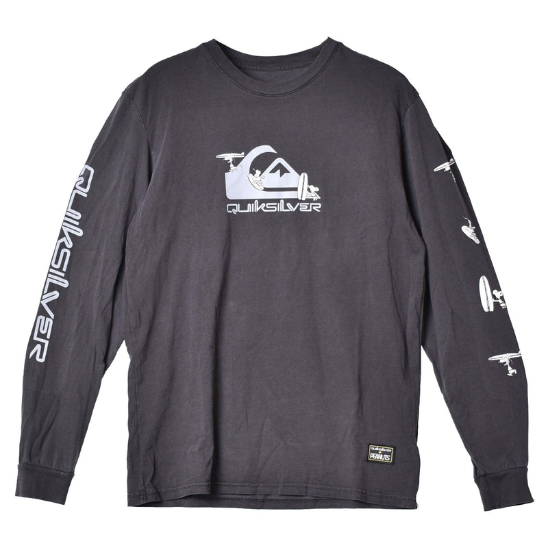 ピーナッツ コラボ ロングTシャツ AQYZT08449 長袖Tシャツ ブラック 黒 ホワイト 白 2カラー