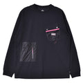 M＆W マルチポケット ロングスリーブTシャツ QLT221031 長袖Tシャツ ブラック 黒 ベージュ ホワイト 白 3カラー