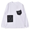 M＆W マルチポケット ロングスリーブTシャツ QLT221031 長袖Tシャツ ブラック 黒 ベージュ ホワイト 白 3カラー