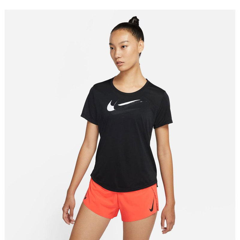 DF スウッシュ ラン S/S トップ DD6479 半袖Tシャツ ブラック 黒 1カラー