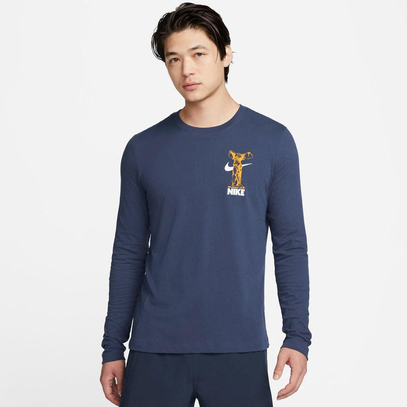 DRI-FIT WILD CARD DX0982 長袖Ｔシャツ ネイビー 紺 イエロー ホワイト 白 1カラー