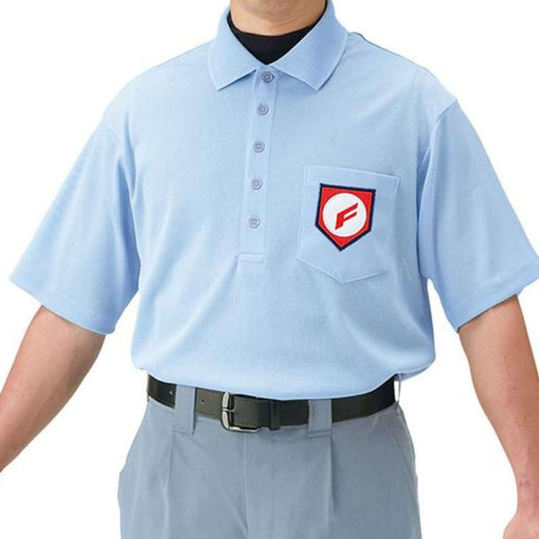 高校野球 ボーイズリーグ 審判員用 半袖シャツ 52HU130 半袖シャツ ブルー 青 1カラー