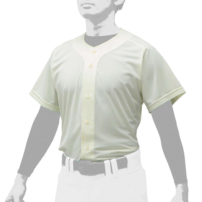 シャツ／オープンタイプ(野球) 12JC0F43 ユニフォームシャツ ブルー ホワイト 白 クリーム アイボリー グレー 6カラー