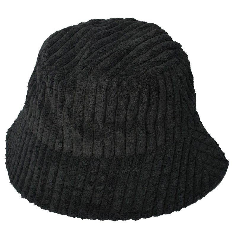 コーデュロイバケットハット 帽子 ホワイト 白 ベージュ グレー ブラック 黒 パープル 6カラー
