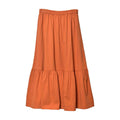 裾ティアードSK 1014-5528 ロングスカート ベージュ グレージュ オレンジ グリーン 緑 3カラー