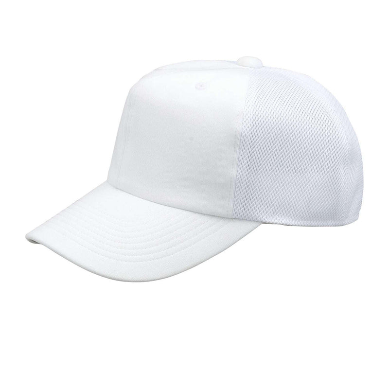 野球 帽子 六方ニット 後メッシュ BH161A 帽子 ホワイト 白 ブルー 青 3カラー