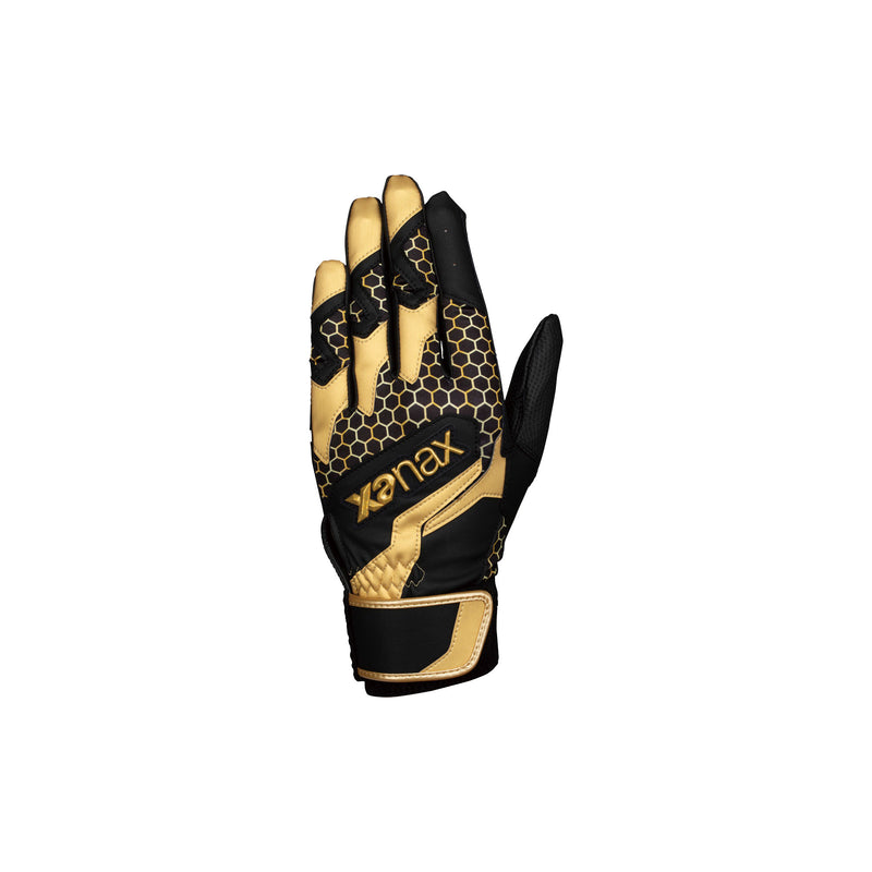 バッティング手袋 両手 BBG102 グローブ ブラック 黒 シルバー ゴールド 2カラー