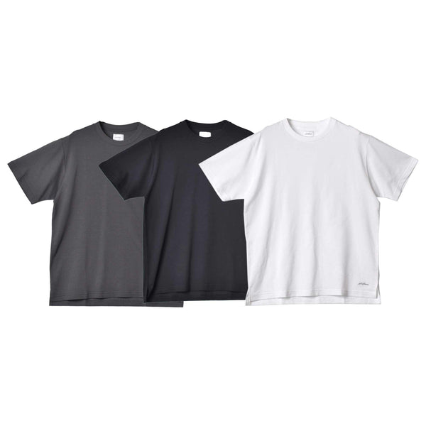 3パックTシャツ MSEA21A8237-M 半袖Tシャツ ブラック 黒 ホワイト 白 グレー 1カラー