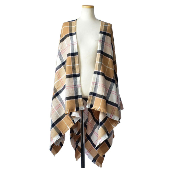 STAFFIN TARTAN SERAPE LSC0184 ショール ベージュ カーキ ネイビー 紺 2カラー