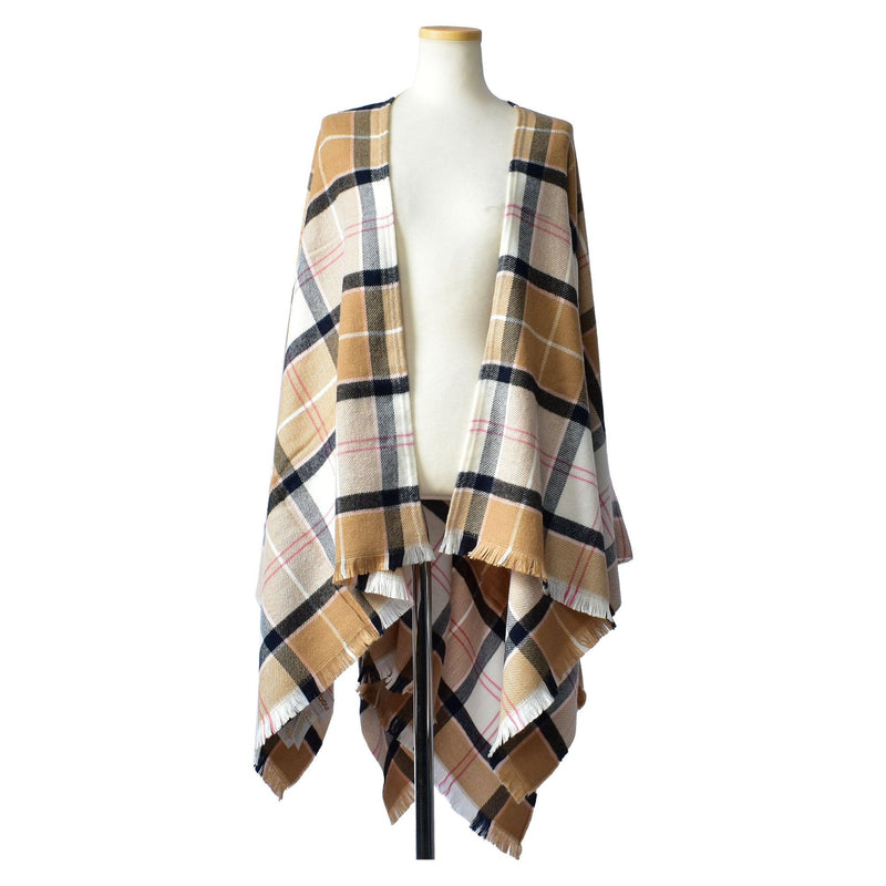 STAFFIN TARTAN SERAPE LSC0184 ショール ベージュ カーキ ネイビー 紺 2カラー