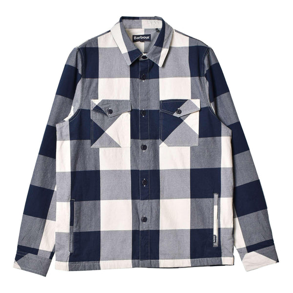 ESSENTIAL CHECK OVERSHIRT MOS0211 長袖シャツ ネイビー 紺 1カラー