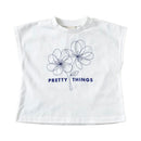 お花フレンチTシャツ P11801-37 半袖Tシャツ 3カラー