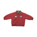 配色ワークジャケット C33453-29 アウター 黒 ブラック 赤 レッド 2カラー