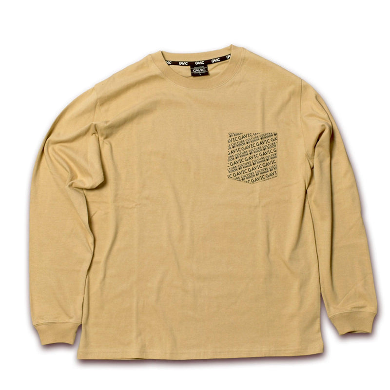 グラフィック ロングスリーブTシャツ GA7311 長袖Tシャツ ホワイト 白 ブラック 黒 ベージュ 3カラー