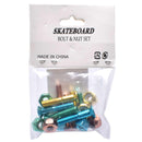 ボルト＆ナット セット スケートボード部品 ブラック 黒 ブルー ゴールド オレンジ グリーン 5カラー