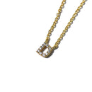 ジルコニア イニシャル ネックレス TN-105 ジュエリー ゴールド 13カラー