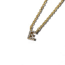 ジルコニア イニシャル ネックレス TN-105 ジュエリー ゴールド 13カラー