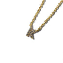 ジルコニア イニシャル ネックレス TN-105 ジュエリー ゴールド 13カラー