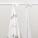 クラシックモスリン スワドルブランケット 2枚入り おくるみ 3カラー