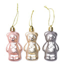 クリスマスツリー オーナメントベアー 8cm 3個 セット クリスマスツリー オーナメント ゴールド 金 シルバー 銀 1カラー