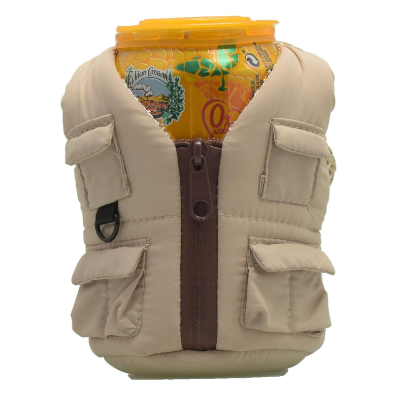 BEVERAGE ADVENTURE VEST ドリンクホルダー グリーン 緑 カーキ ベージュ 2カラー